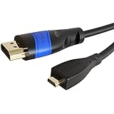 KabelDirekt – Micro-HDMI-Kabel, bruchfest konstruiert – 3m (HDMI zu Micro-HDMI, bidirektional, 4K@60Hz für Ultra HD, High Speed HDMI mit Ethernet, für Tablets/Kameras/Raspberry Pi, schwarz)