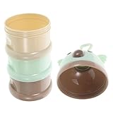 BESPORTBLE Portabler Auslaufsicherer Milchpulver und Snackbehälter Stapelbar mit Fächern Kompakt für Babynahrung für Unterwegs und Kleinkinder Frei Langlebig PP Material