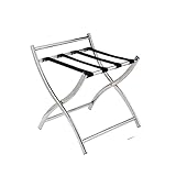 Faltbarer Gepäckträger aus Edelstahl – tragbarer Kofferständer für Zuhause und Hotel, ideal für Tasche und Rucksack, perfekt für Gäste