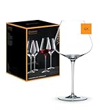 Nachtmann 4-teiliges Rotweingläser Set, 840 ml, ViNova, 98072, Burgunder Weingläser aus Kristallglas, Rotwein Gläser spülmaschinenfest