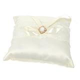 VILLFUL Hochzeitsringkissen mit Eleganter Spitze Ringträger Kissen für Verlobung Romantische Ringhalter Dekoration für Hochzeitszeremonie Party Jahrestag