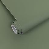 Decoroom Klebefolie Selbstklebende Matt Dunkelgrün 40X300cm Wasserdicht Möbelfolie Küchenschrank Tischplatten Wand Schutzfolie DIY Dekorfolie