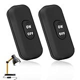 Schalter Lampe, 2 Stück Schnurschalter, 6A 250V Zwischenschalter, Schnurschalter 2-3 Polig, Kabelschalter, Lampenschalter für alle Arten von Elektrischen Lampen Tischlampen(Schwarz)