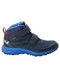 Jack Wolfskin Unisex Kinder Woodland Texapore Mid Vc K, Dark Blue / Red, 28 EU