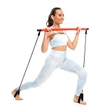 InnovaGoods® Fitnessstange mit elastischen Bändern und Übungsführer Resibar, stärkt die Muskeln und verbessert die Flexibilität, kompaktes und leichtes Design, ideal für das Fitnessstudio.