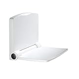 Klappbarer Duschsitz, Klappsitz, Duschsitz zur Wandmontage, Duschhocker ABS, belastbar bis 200 kg, rutschfest