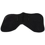 JOINPAYA Anti Rutsch Schweißpad Sattelunterlage Pferdesattelgurtkissen Rückenpolster Sättel Material Reitpad Sicherheitssitz Anti Verschleiß Pad Pferdeausrüstung Polyester Schwarz