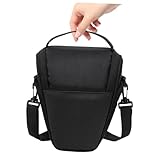 IWOWHERO Kameratasche Umhängetasche Gepolstert aus Nylon mit Verstellbarem Schultergurt für Damen und Kompakte Aufbewahrungstasche für Digitalkameras und DSLR Reise und Outdoor Fototasche