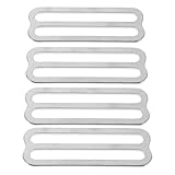 TOGEVAL 4 Stück 4 Stück-Pack Edelstahl Tauchgürtelclips Verstellbar Korrosionsbeständige Gurtbandschnallen für Tauchausrüstung Halterung für Tauchgewichtsgürtel 6 X 2,2 X 1cm Tauchzubehör