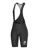 INBIKE Bib Shorts Damen Rennrad Hose Radhose Kurz Gepolstert mit Träger Radsport-trägerhosen Trägerhose Fahrrad Sitzpolster Sommer Schwarz L