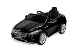 TOYZ by CARETERO - Mercedes-Benz S63 AMG Kinder Elektroauto - Lizenziertes Design mit Fernbedienung - 12V Batterie, Eva Räder, LED Lichter - Schwarz