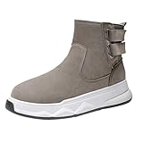 Wanderschuhe Herren Gefüttert Rutschfest Wanderschuhe Winter Schuhe Herren Warm Ankle Boots Weiche Sohle Komfort Winterstiefel High Top Trend Winterschuhe Stiefeletten Männer 39-44