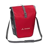 VAUDE Fahrradtasche für Gepäckträger Aqua Back Single 1 x 24 L in Rot, Hinterradtasche wasserdicht, Fahrrad Gepäckträgertasche hinten, einfache Befestigung – Made in Germany