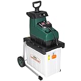 Gardebruk® Leisehäcksler 3100 W max. 45 mm Aststärke Elektrisch 60 L Auffangbox Walzenhäcksler Gartenhäcksler Schredder