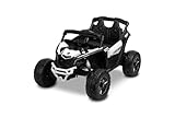 TOYZ by CARETERO Maverick Elektrisches ATV - Buggy Ride-On - 4x4 Antrieb mit 800W - Eva Schaumstoffreifen, Federung, LED Lichter, Fernbedienung - Bluetooth, FM Radio & USB - Alter 3-8 - Weiß