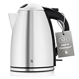 WMF Stelio Wasserkocher Edelstahl 1,7l, elektrischer Wasserkocher mit Kalkfilter, 2400 W, Wasserstandanzeige beleuchtet, Überhitzungsschutz, edelstahl matt silber