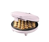 Bestron Bubble-Waffeleisen, Waffelmaker für Bubble Waffeln zum Befüllen mit Eis, Schokolade oder Obst, mit Backampel & Antihaftbeschichtung, 700 Watt, Farbe: Rosa