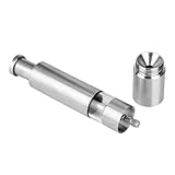 VICASKY Manuelle Pfeffermühle aus Edelstahl Nachfüllbar mit Daumendruckknopf Kleine Salz und Pfeffermühle für Küche und Restaurant