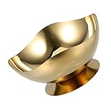 TOPBATHY schüssel für obstsalat Obstschale Dessertschalen kleiner Dessertbecher Pudding-Dessert-Becher Dessertbecher wiederverwendbarer Fußgänger Eisbecher mit Fuß Rostfreier Stahl Golden