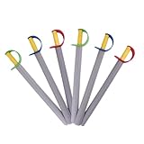 EHJRE 6 Stück Schaumstoff Schwert Kinder, Lustiges Waffenspielzeug, Piratenschwert Schaumstoff, Eva Schwertschwert Spielzeug Sicherheit, Weich wasserdichte Schwert für Cosplay Rollenspiele