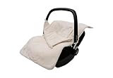 Jollein Fußsack Miffy Teddy, Oatmeal - Für Babyschale Kinderautositz Gruppe 0+ und Kinderwagen - Für 3-Punkt- und 5-Punkt-Gurt