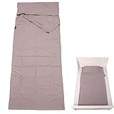 Reise-Bettlaken, ultraleichter Schlafsack, hygienische Übernachtungsreise-Bettwäsche, kompaktes, faltbares Innenfutter, Anti-Staub, weiche Schlafbarriere, waschbar, für Einzelpersonen, atmungsaktiver