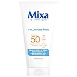 Mixa UV 50 Hydrating Care, Für sensible Haut, Schutz vor UVB + UVA + Long UVA, SPF 50, Mit Hyaluronsäure, Geeignet für Gesicht & Hals, Hypoallergen, 50 ml