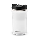Aladdin Barista Café Thermavac Leak-Lock Edelstahl Thermobecher 0.25L White - Auslaufsicherer Becher - Kaffeebecher To Go Thermo - Hält bis zu 2,5 Stunden Heiß - BPA-Frei - Spülmaschinenfest