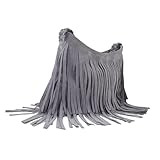 Ipetboom Fransen Umhängetasche Damen Stilvolle Schultertasche Mit Quasten Design Crossbody Für Reisen Freizeit Geräumig Für Handy Schlüssel