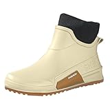 vaolkwsacz Regenstiefel Herren Kurz Gummistiefel Arbeitsschuhe Wasserdicht Regenstiefel Damen Stiefeletten Gartenschuhe Rutschfest Outdoor Trekkingstiefel Regenschuhe Angeln Rain Boots Gr.36-44