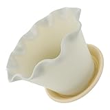 TOBBOMEY Plastik Blumentopf mit Untersetzer Atmungsaktiver Erhöhter Pflanzkübel mit Abflusslöchern Wetterfest für Sukkulenten Kleine Blumen Anzucht Robuster Garten Übertopf Weiß