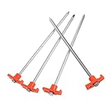 INOOMP 4 Stück Teiliges Schweres Zeltheringe aus Robustem und Wetterfeste Zeltnägel für Harten Boden Langlebige Camping Bodenanker Stabile Zeltbefestigung für Outdoor Rasen Strand