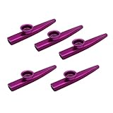 Remingtape Kazoo Aluminiumlegierung Metall mit 25 Stück Geschenk Flöte Diaphragma für Kinder Musik Liebhaber Lila