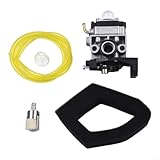 Vergaser und Luftfilter-Set, kompatibel mit Mantis 7940 7268 7264 Pinne 25 cc Motor Ersatzteile für Gartenrasenmäher Wartung