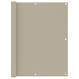 qohoio Balkon-Sichtschutz Terrassen Sichtschutz Blackout Shade Terassensichtschutz Sichtschutz Garten Beige 120x300 cm Oxford-Gewebe