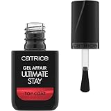 Catrice GEL AFFAIR Ultimate Stay Top Coat, Überlack, Transparent, langanhaltend, vergrößernd, transluzent, vegan, ohne Mikroplastikpartikel, ohne Konservierungsstoffe, ohne Parfüm, 1er Pack (10.5ml)