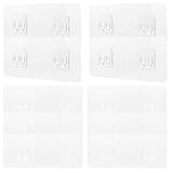 BESPORTBLE 20 Stück Stark Haftende Transparente Klebehaken Wandhaken Multifunktional Abnehmbar für Badezimmer Küche Selbstklebend Wasserfest Belastbar Unsichtbar für Glatte Oberflächen