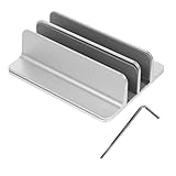 Happyyami Vertikaler Laptop Stand aus Aluminiumlegierung Einstellbare Tablet Halterung für Verschiedene Geräte Stabiler Desktop Halter für Kühlung und Schutz