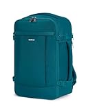 ECOHUB 20L Ryanair Handgepäck 40x20x25, Diebstahlsicher Handgepäck Rucksack, 3D Laptop Rucksack Wasserdicht, Recycelt Reiserucksack Handgepäck Flugzeug für Damen Herren, Patent Anhängig(Blau Grün)