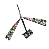 HEMOTON Balance Bambus Libelle mit Halter Pädagogisches Gleichgewichtsmodell für Schwarzes Holzspielzeug Entwicklung und Feinmotorik