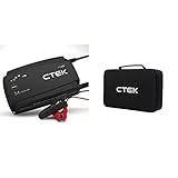 CTEK PRO25S, 25A, Batterieladegerät 12V Und Stromversorgung & CS Storage CASE strapazierfähige und leichte gepolsterte Tasche für CTEK-Ladegeräte und Zubehör