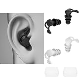 Schwimmen Ohrstöpsel für Erwachsene, 2 Paar Wasserdichte Wiederverwendbare Weich Silikon Ohrstöpsel, Ohrschutz für Ideal zum Surfen, Dusche,Tauchen, und Anderen