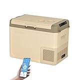 Alpicool GE40 40L Kompressor Auto Kühlbox Tragbar für Auto, LKW, Kompakter Camping Kühlschrank 12/24V DC Kühlbox für Reisen, Lebensmittel & Getränke, -20℃ bis 20℃