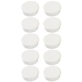 Dahle 95538 Magnete (Durchmesser 38 mm), mit einer hohen Haftkraft von 25N, 10 Stück, weiß