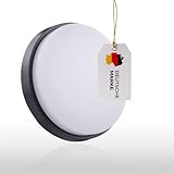 max K O M F O R T Schwarze LED Außenwandleuchte ALMAZ rund IP54 – 15W, 4000K Neutralweiß, 1100lm – Wandleuchte ohne Sensor für Hauswand & Außenbereich