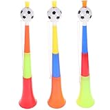 HEALSOPTHY 4 Stück Teleskopisches Fußballhorn Stadion Horn -trompete Pfeifen Mit Lanyard Signalhorn Zughorn Fußball Trompete Fußballspielzeug Hörner Sport-fußball-hupe Plastik