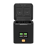 Aumotop LPE6 Batterie-Ladekoffer, 2-Slot-Ladegerät mit OLED-PD-Schnelllade