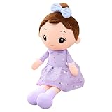 Kuschelpuppe Weiche Stoffpuppe, 45CM Mädchen Plüschpuppe Gefüllte Puppen mit Kleidung Haaren Niedliches Prinzessin Fee Stofftier Fee Spielzeug Weihnachten Geschenk Für Baby Kinder