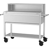 Schickling Profistar II - Gastro Holzkohlegrill - Edelstahlgrill XXL - Gastrogrill Holzkohle - 4 Lenkrollen - 8mm Edelstahlrosten - Made in Germany - 1,5mm Materialstärke - Direkt vom Hersteller