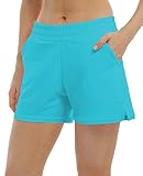 Halcurt Damen Badehose Sport Atmungsaktive schweißabsorbierende Stoff Shorts M